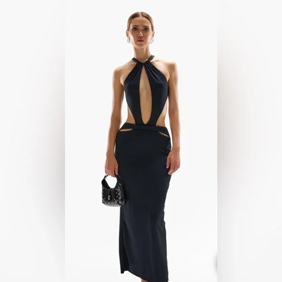 chinese dress ladies Braelyn Black Strapless Maxi Dress main image 0